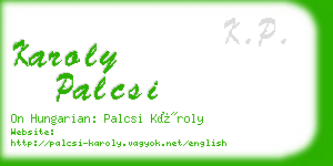 karoly palcsi business card